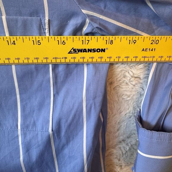 Madewell Maybel Top Womens XXS Blue Striped Button Up Adjustable Sleeves NWT NEW - Picture 11 of 14